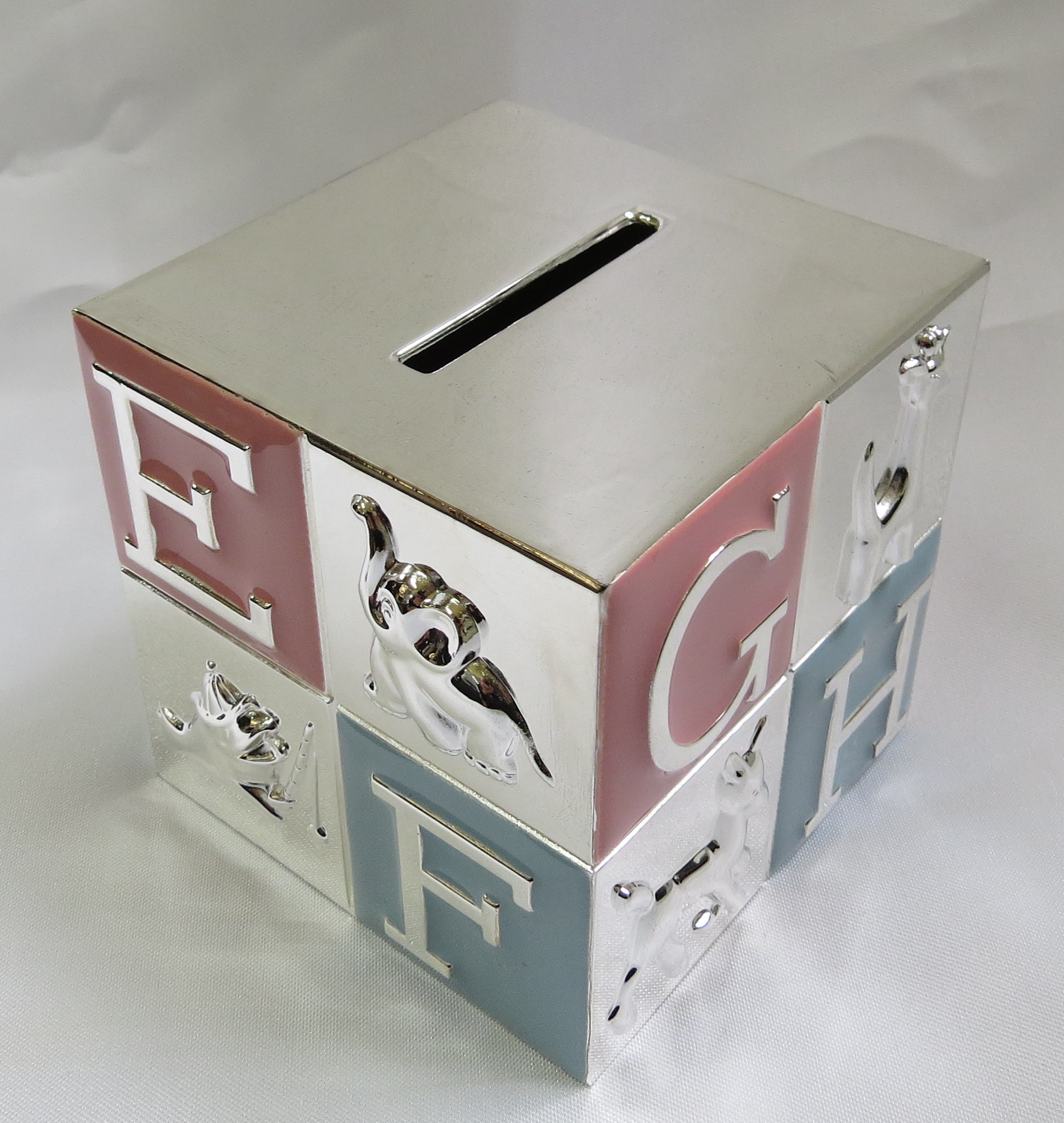 Silver Children’s ABC Money Box D.M. Jewellery Design. New Zealand