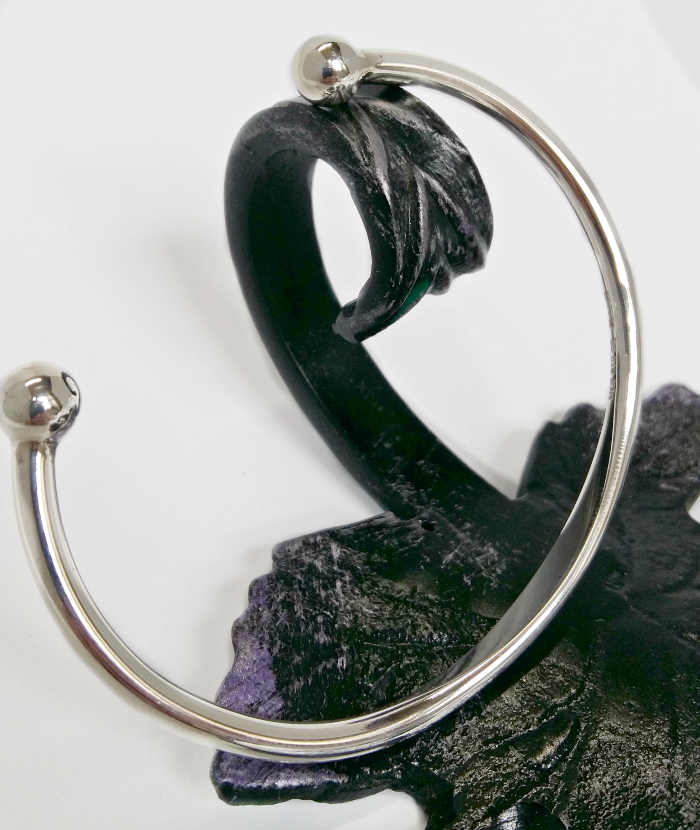 Sterling Silver Gents Identity Slave Bangle D M Jewellery Design, New