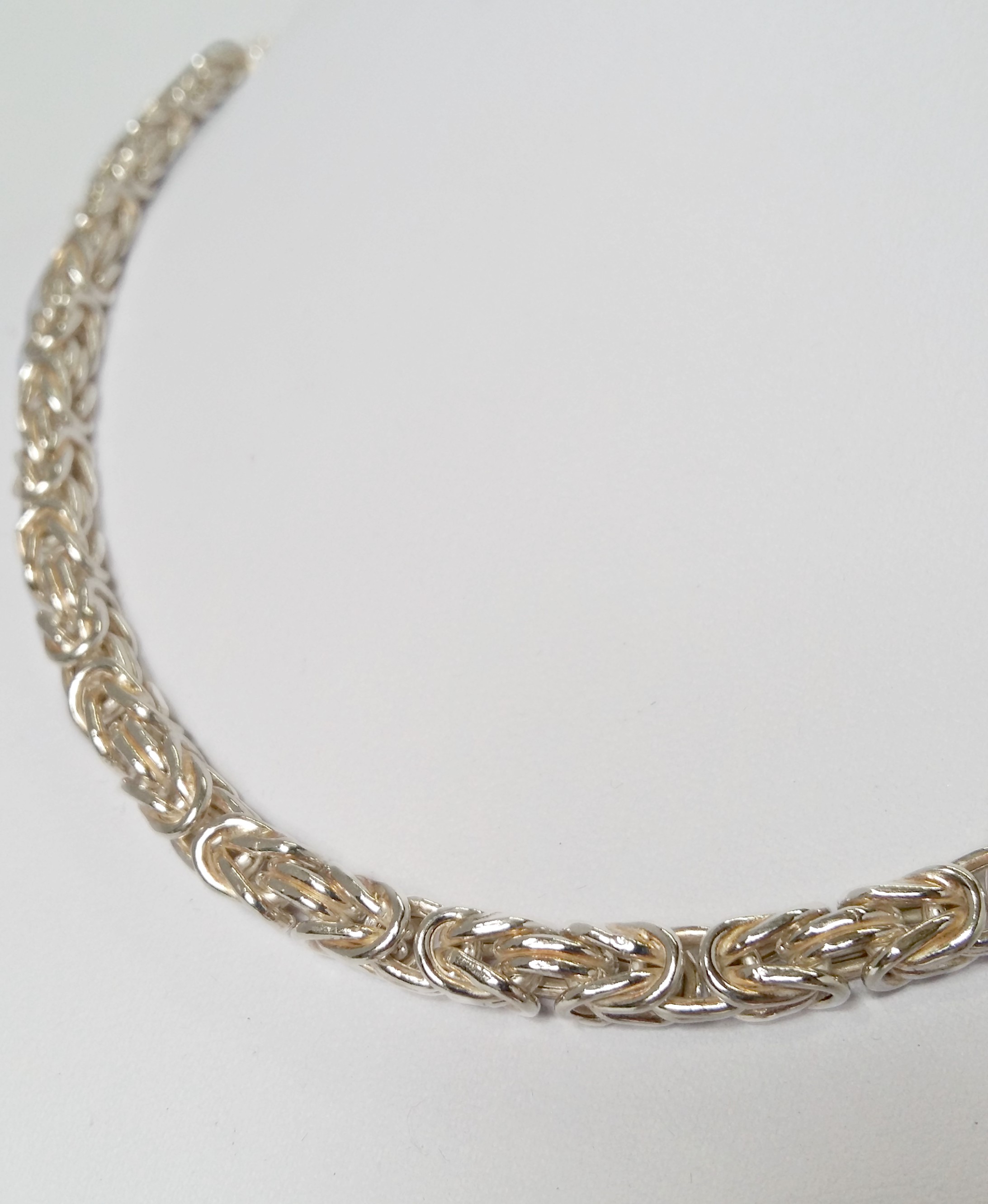 Sterling Silver Italian Byzantine necklace D M Jewellery Design, New