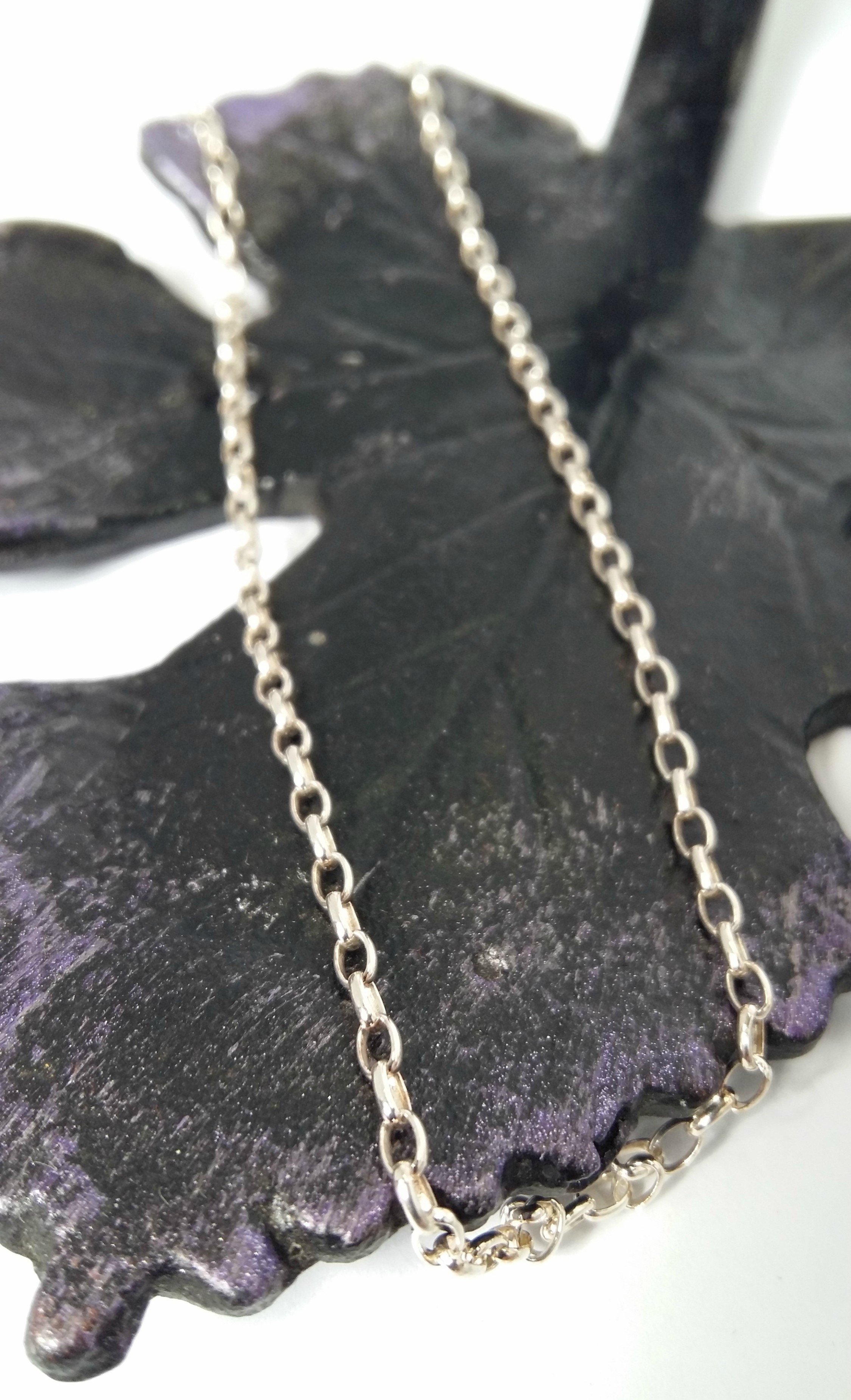 Sterling Silver Oval Belcher Chain D M Jewellery Design, New Zealand Owned & Operated